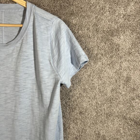 J. Crew Girfriend Tee T-Shirt Womens Medium Blue Short Sleeve Scoop Neck Cotton - Picture 4 of 11